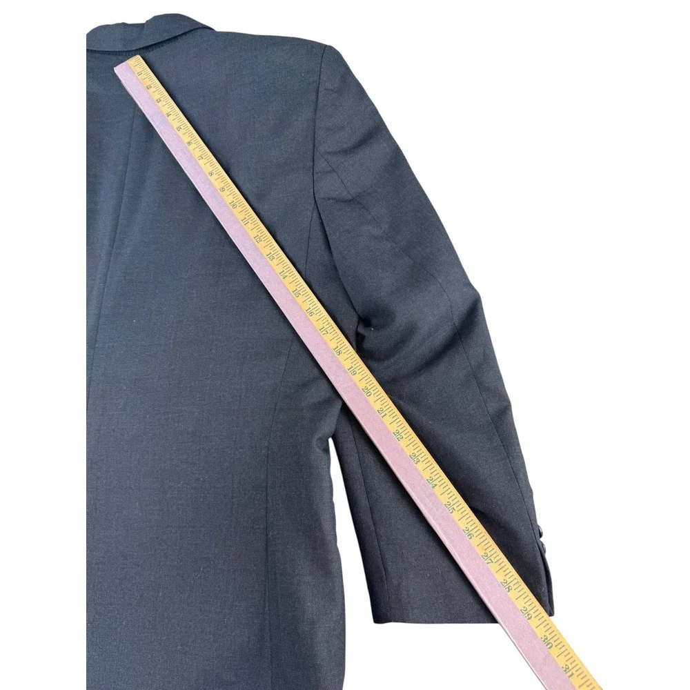 Saddlebred Mens Suit Jacket Blazer Charcoal Gray 44S 2 Button Lined Professional